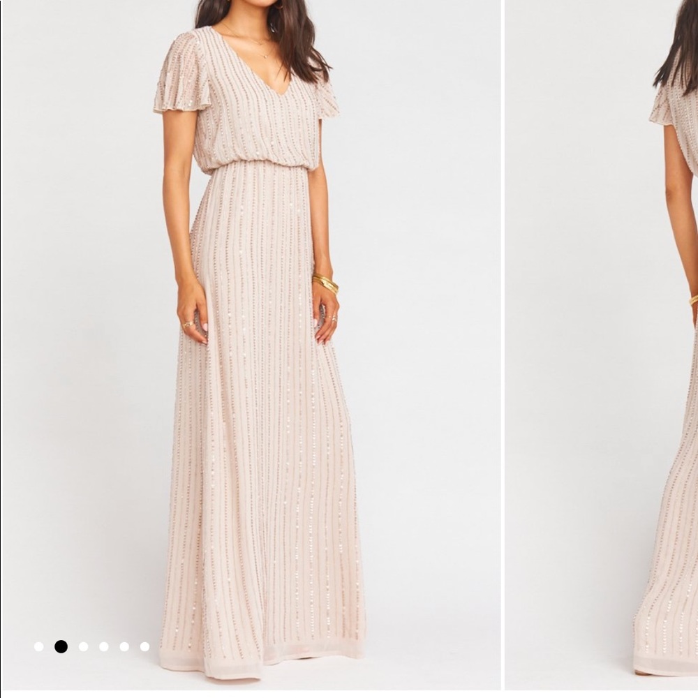 Michelle Flutter Maxi Dress Show Me theRing Beaded
